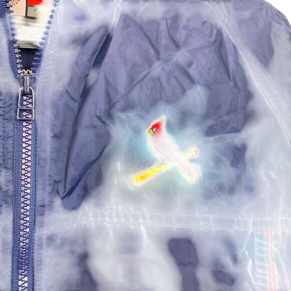 Nike Team St Louis Cardinals MLB Navy Blue Full Zip Windbreaker Jacket Boys L - Picture 6 of 16